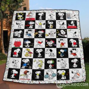 True Love Snoopy Quilt Blanket Vq06  Quilt
